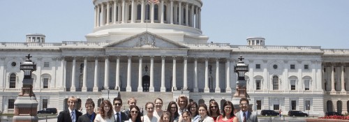 Students in front of capitol