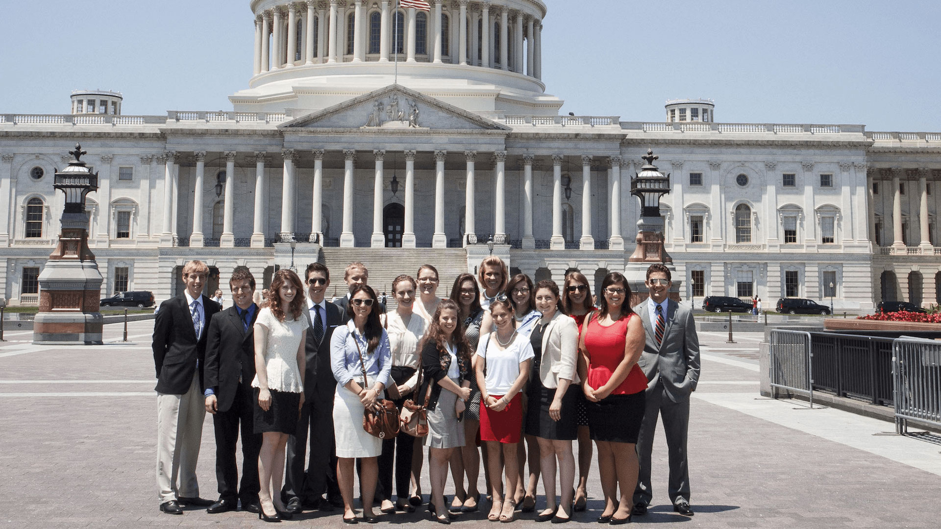 Students in front of capitol