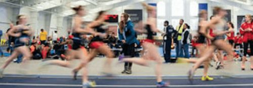 Students running on track