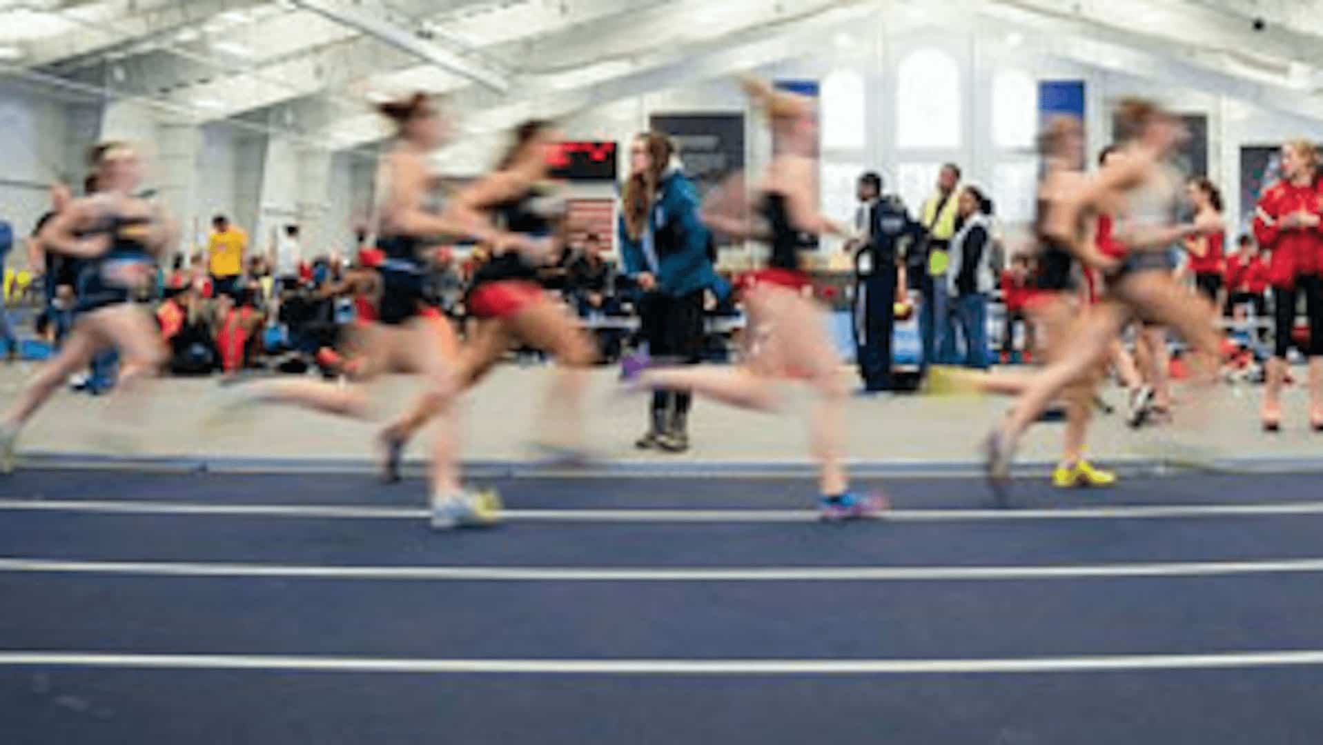 Students running on track