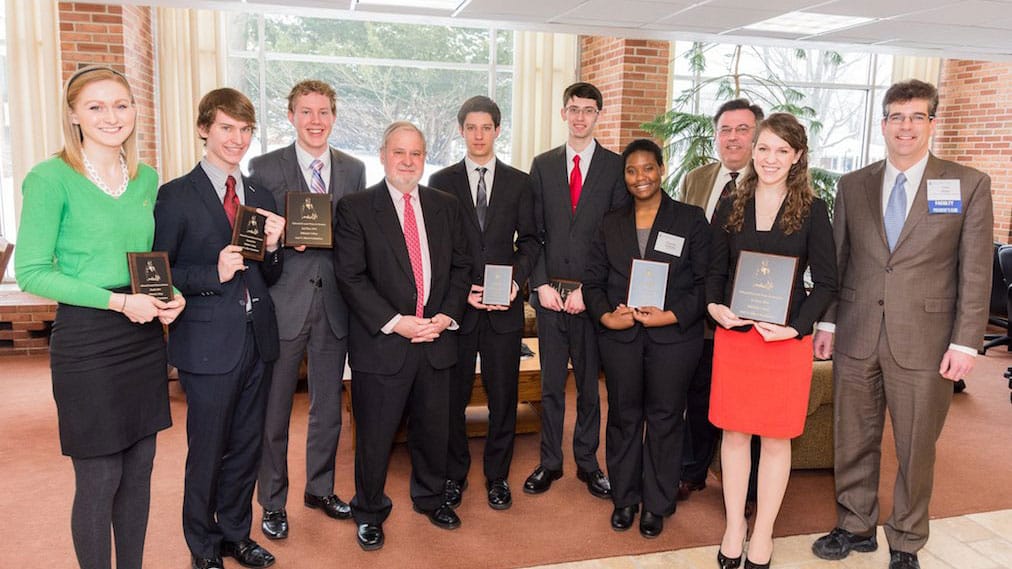 Group photo of the winners of the Edward Everett Prize in Oratory.