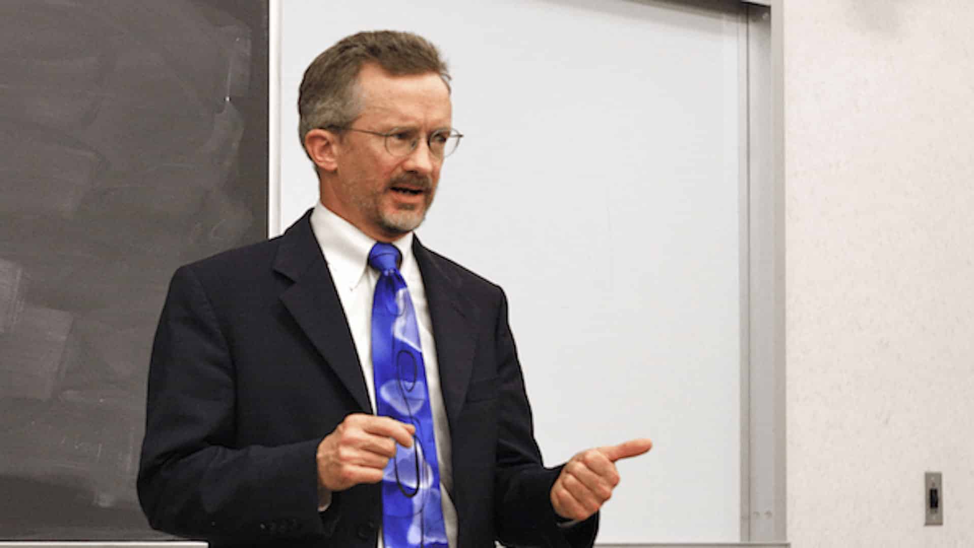 Dr. Steele giving a lecture.