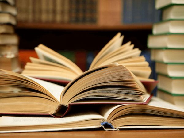 Stacks of books.