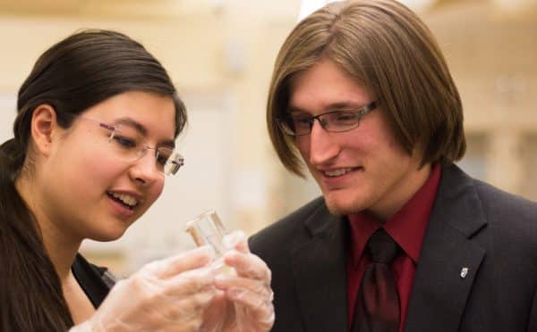 students in chemistry lab