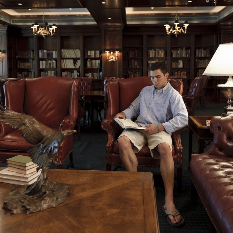 Student in heritage room
