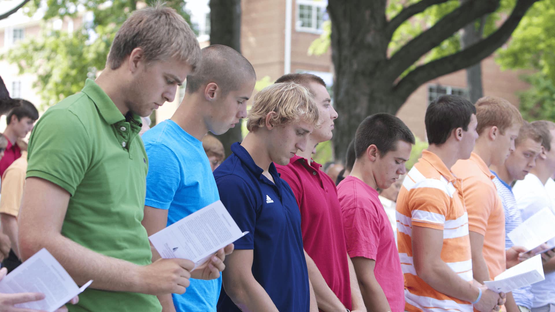 Freshmen at convocation