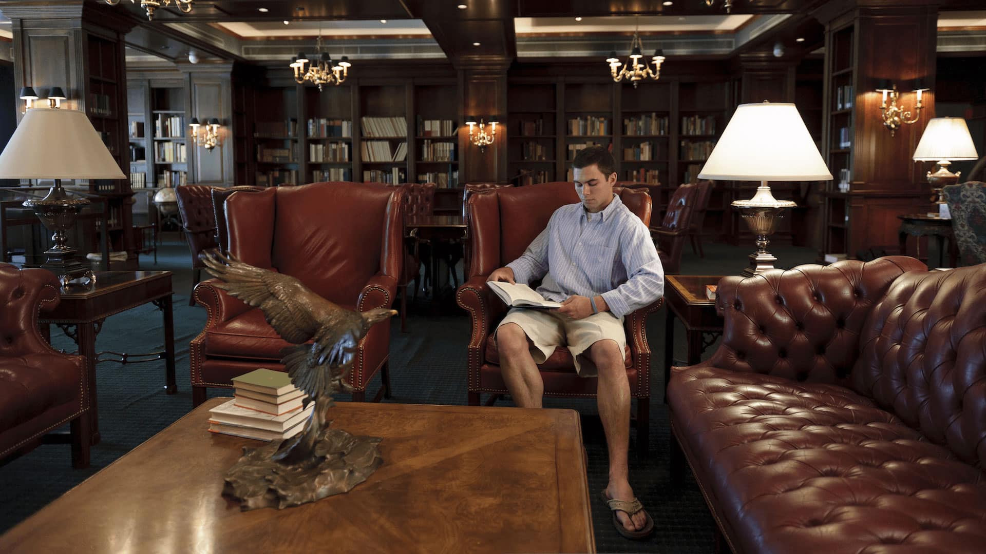 Student in Heritage Room