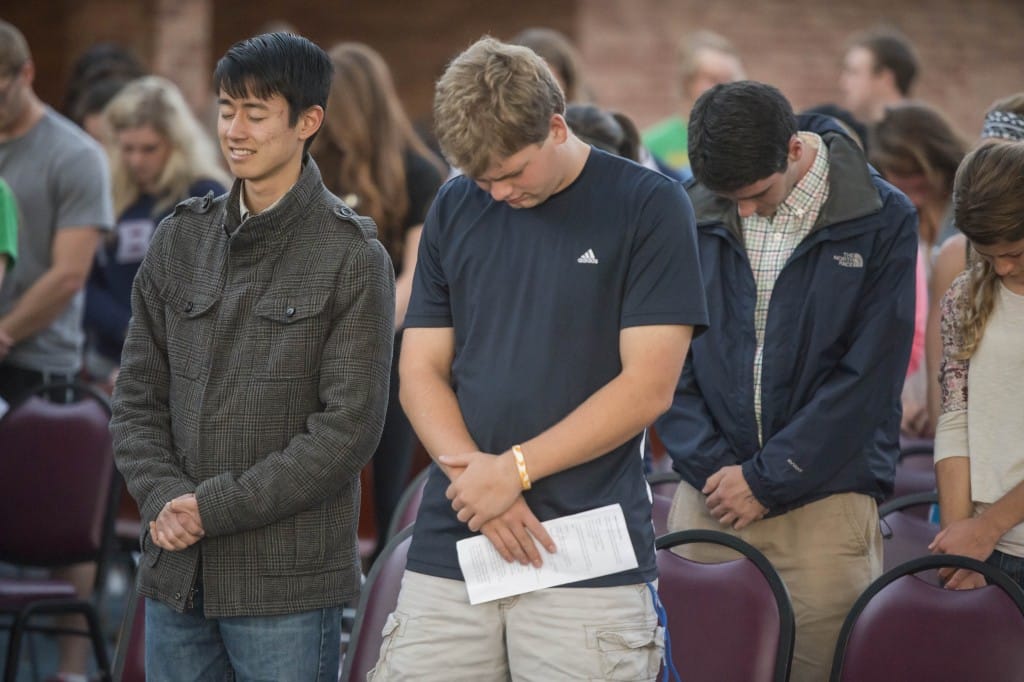 Hillsdale College prayer meeting.