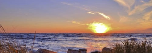 Ludington Beach in winter