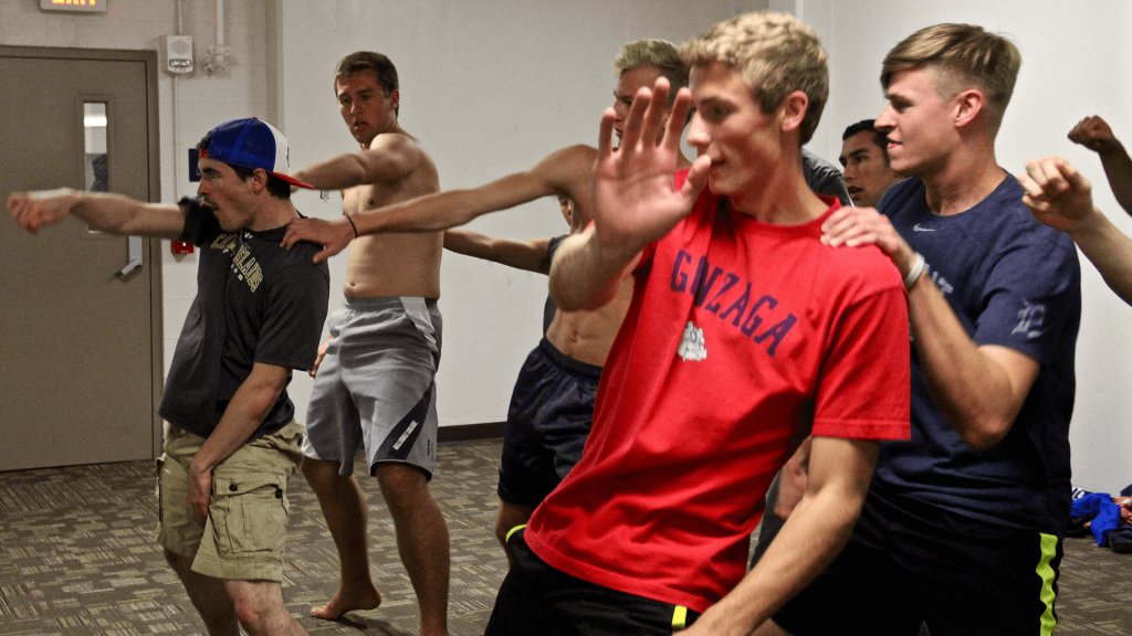Simpson dorm men dancing