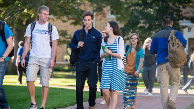 Students on campus