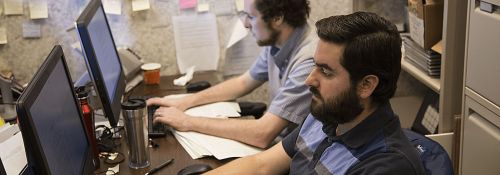 Students studying