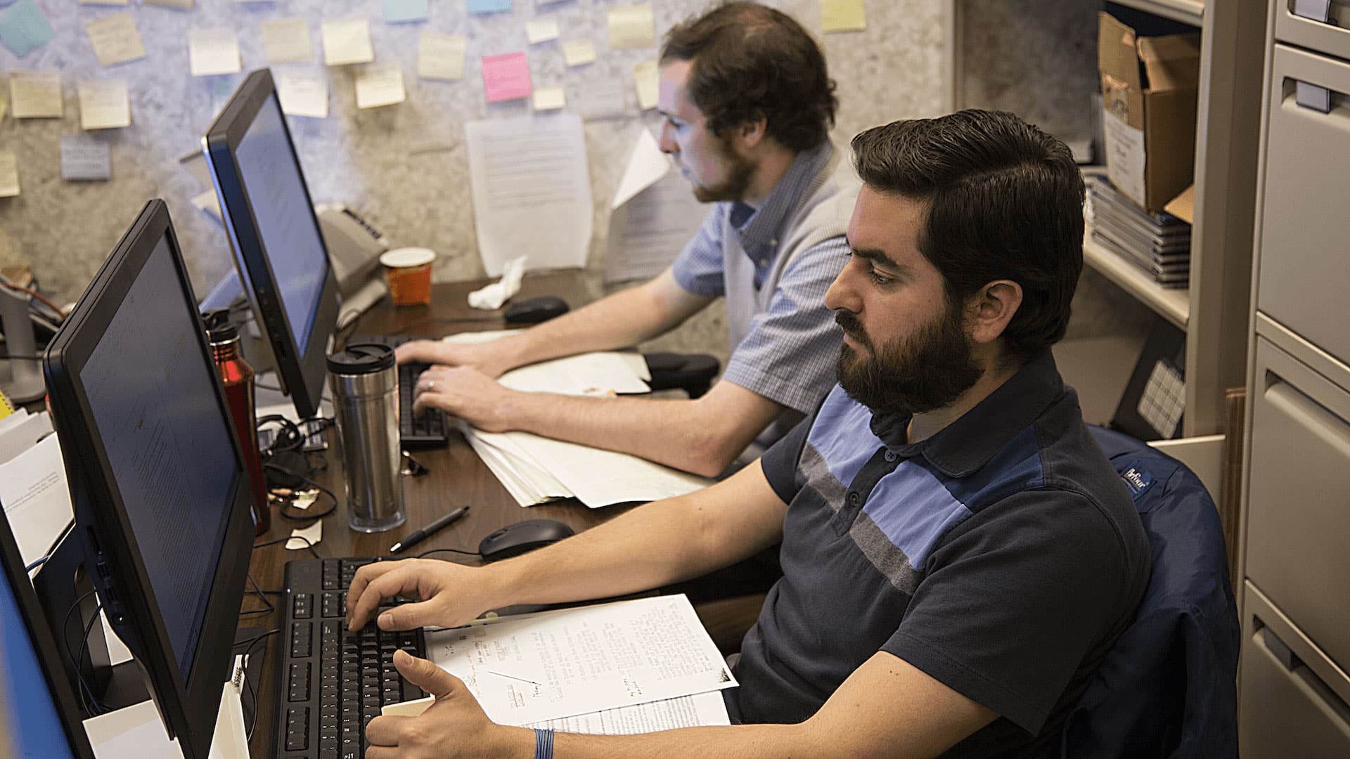 Students studying