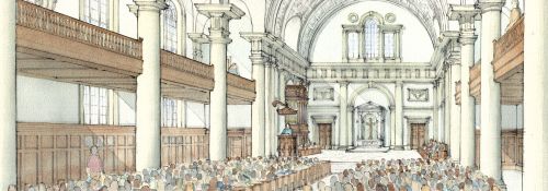 Sketch of upcoming Christ Chapel interior.