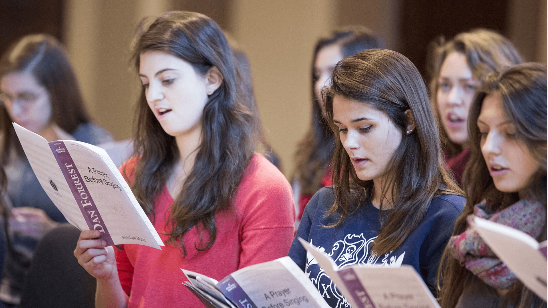 Students singing