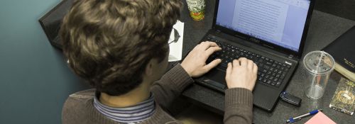 Student studying