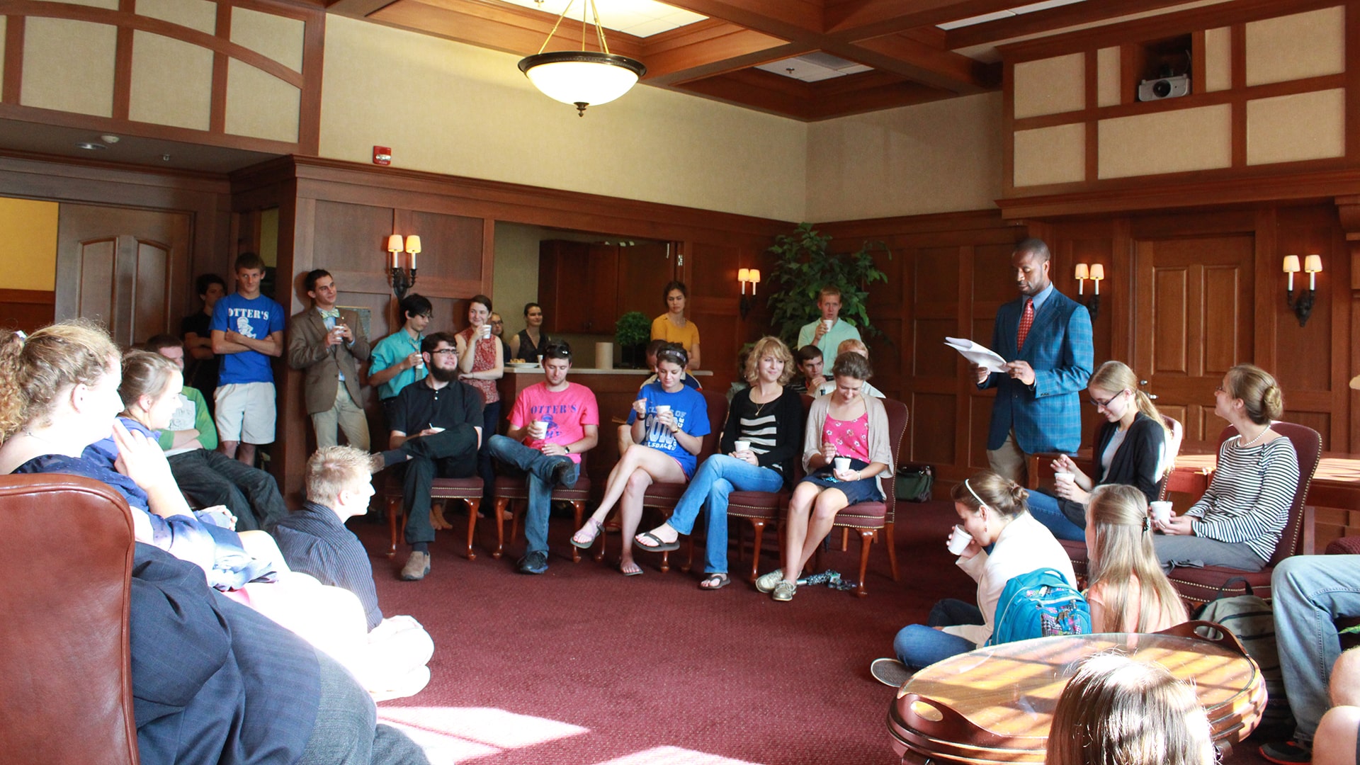 Chief Jeffrey Rogers reading Winnie the PoohPresented by the A.A. Milne Society