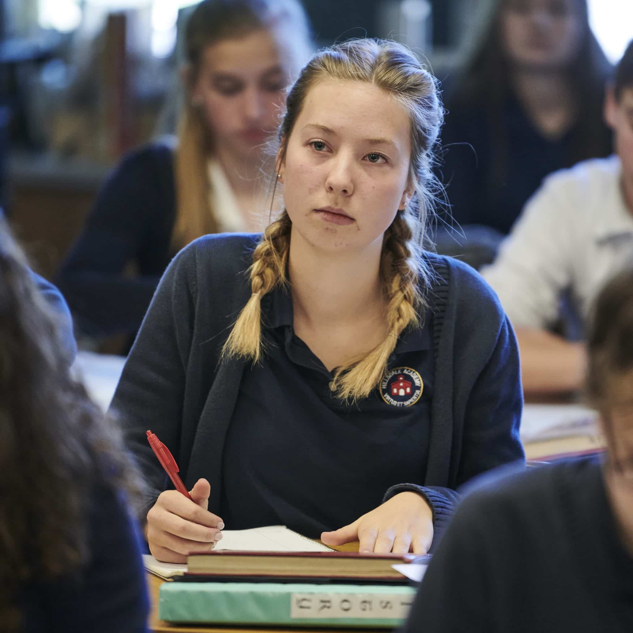 Hillsdale College student tutoring at Hillsdale Academy.