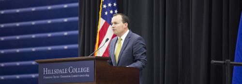 Sen. Mike Lee speaks at Hillsdale