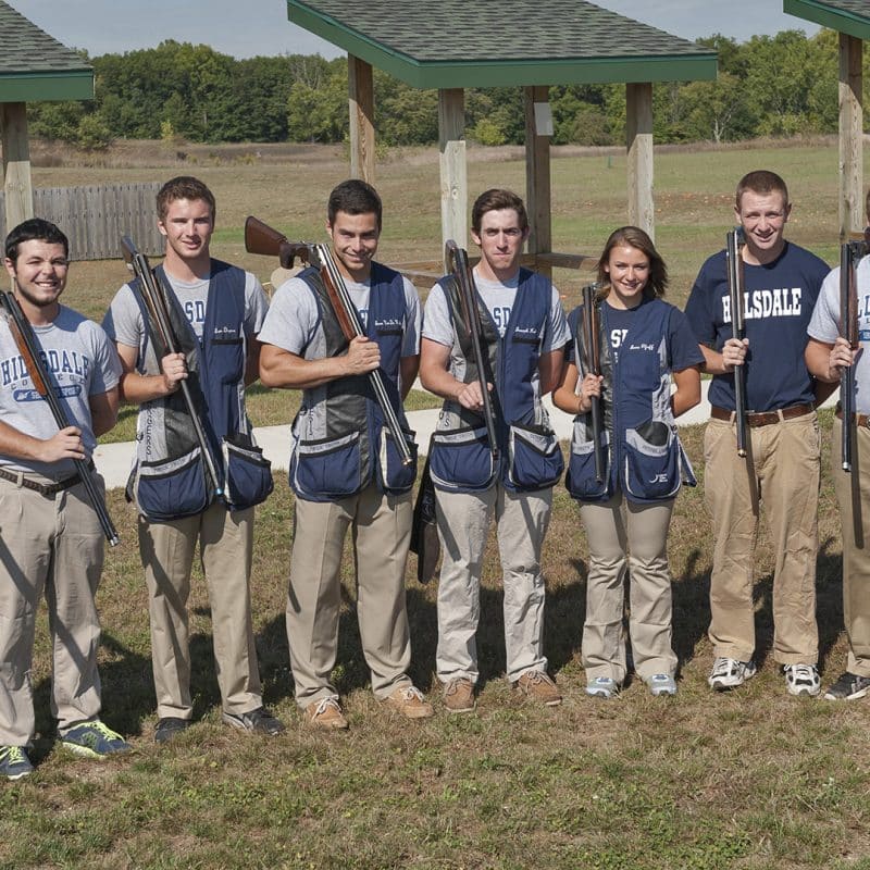 Hillsdale College Shotgun Team group photo.