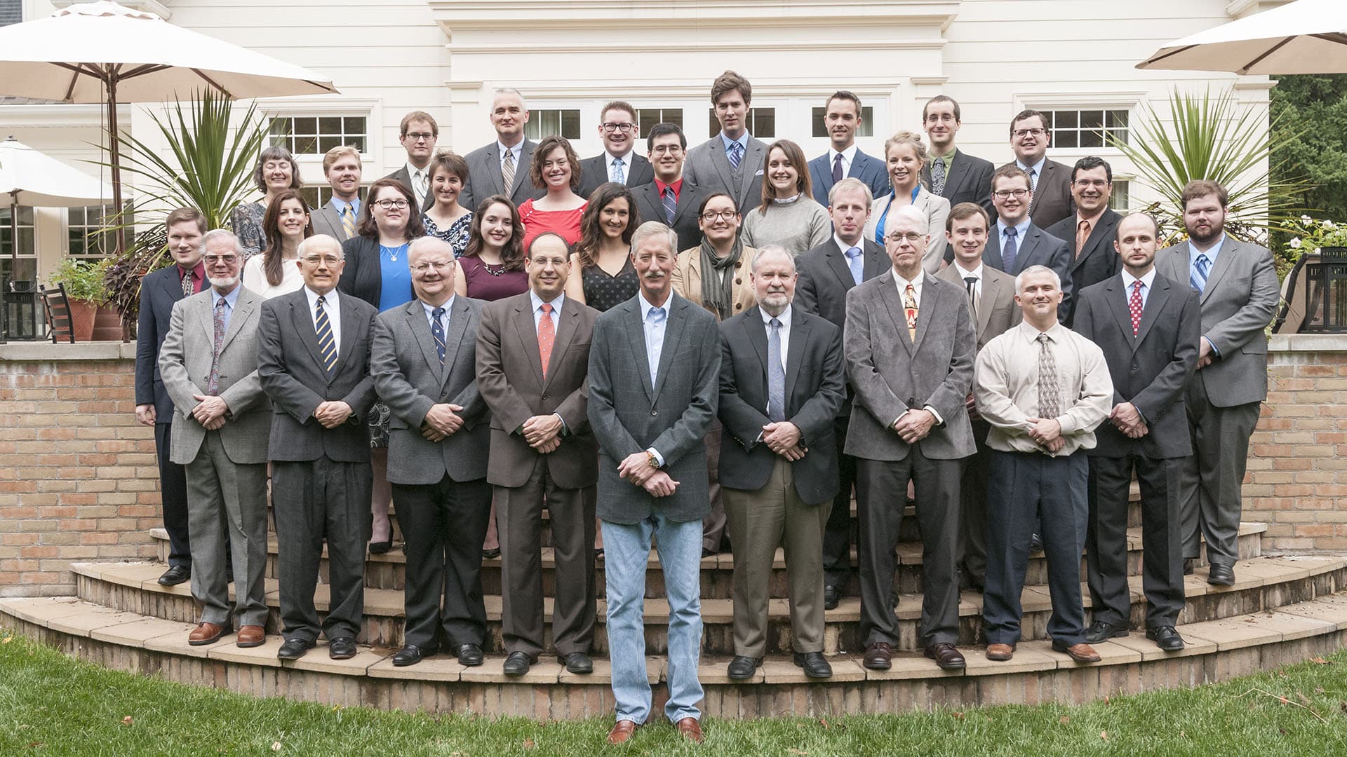 Steve Van Andel with graduate students, faculty, and staff