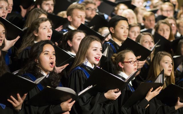 Choir singing