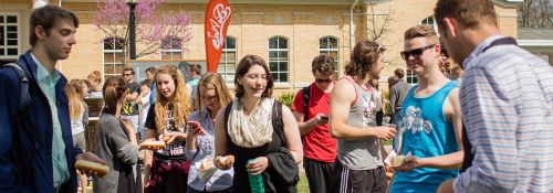 Students during a spring Student Activities Board event.