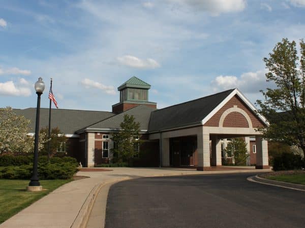 Hillsdale Academy building front exterior.