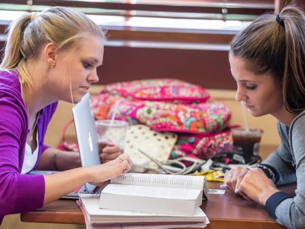 Students studying in AJs