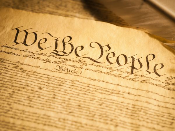 First page of the United States Constitution.