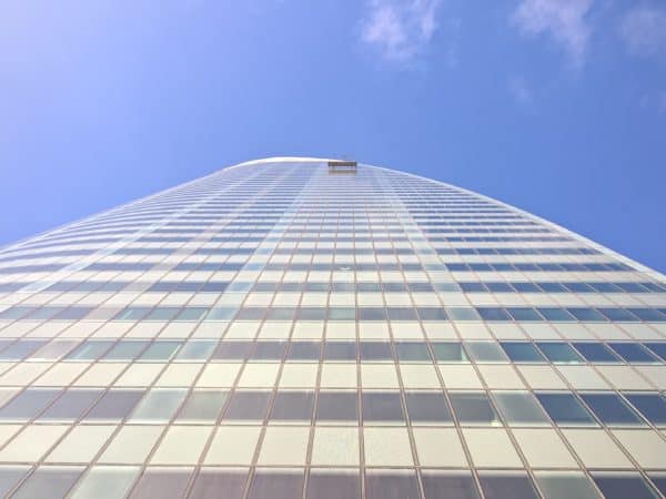 skyscraper looking up