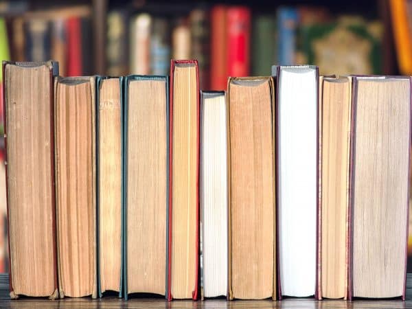 Books on the shelf