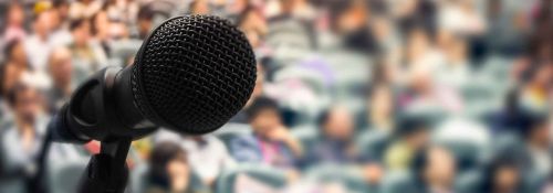 Microphone in auditorium