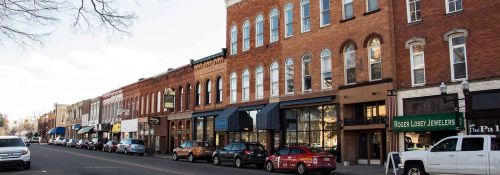 Downtown area of Hillsdale, MI