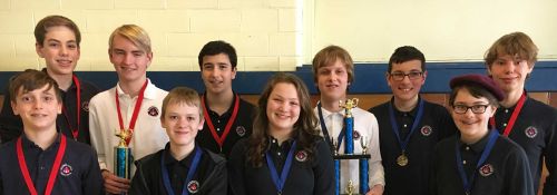 Academy Quiz Bowl Winners group photo.