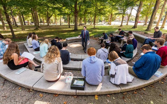 Dr. Cole teaching philosophy class