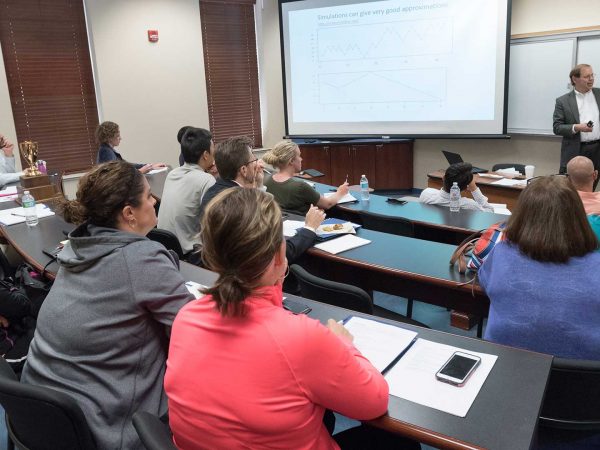 Summer School students attending a lecture.