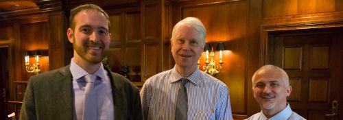 Three politics faculty authors: Carrington, West, and Slack.
