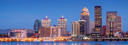 Louisville, Kentucky skyline.