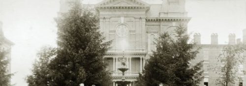 Students in Front of Central Hall, 19th Century