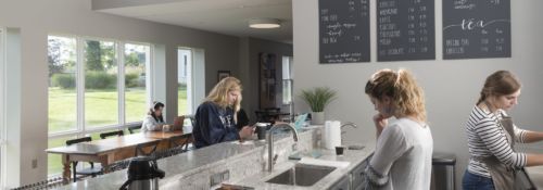 Penny's coffee shop in Hillsdale College's new, unnamed dorm.