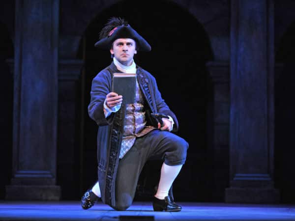 Nicholas Nestorak performing in a play.