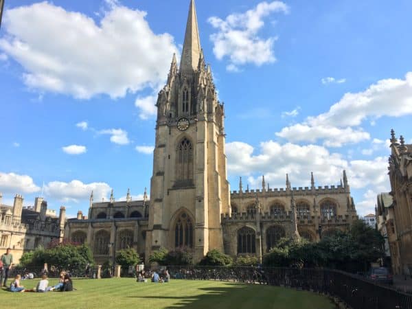 Oxford University Exterior Sunny Courtyard