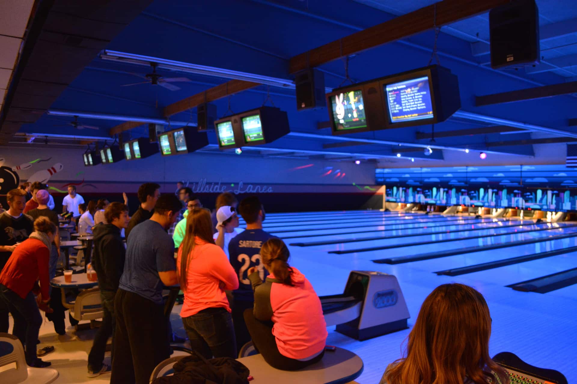 Students at Bowling Night.