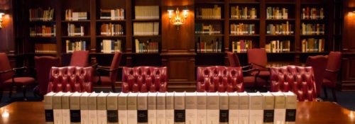 Biographies of Winston Churchill in the heritage room