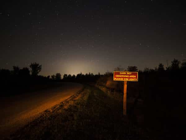 Dark Sky Park sign