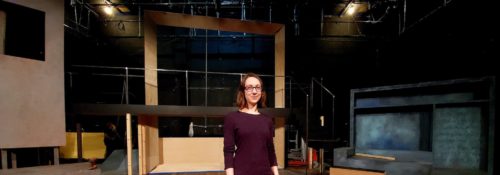 Haley Walsh on the stage of one of the productions she has worked on.