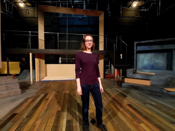 Haley Walsh on the stage of one of the productions she has worked on.