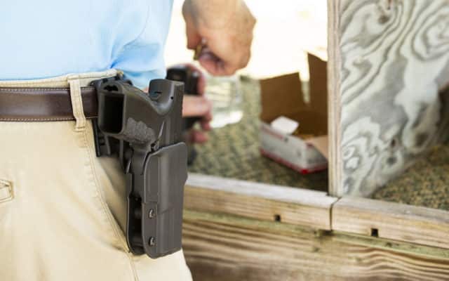 gun in holster