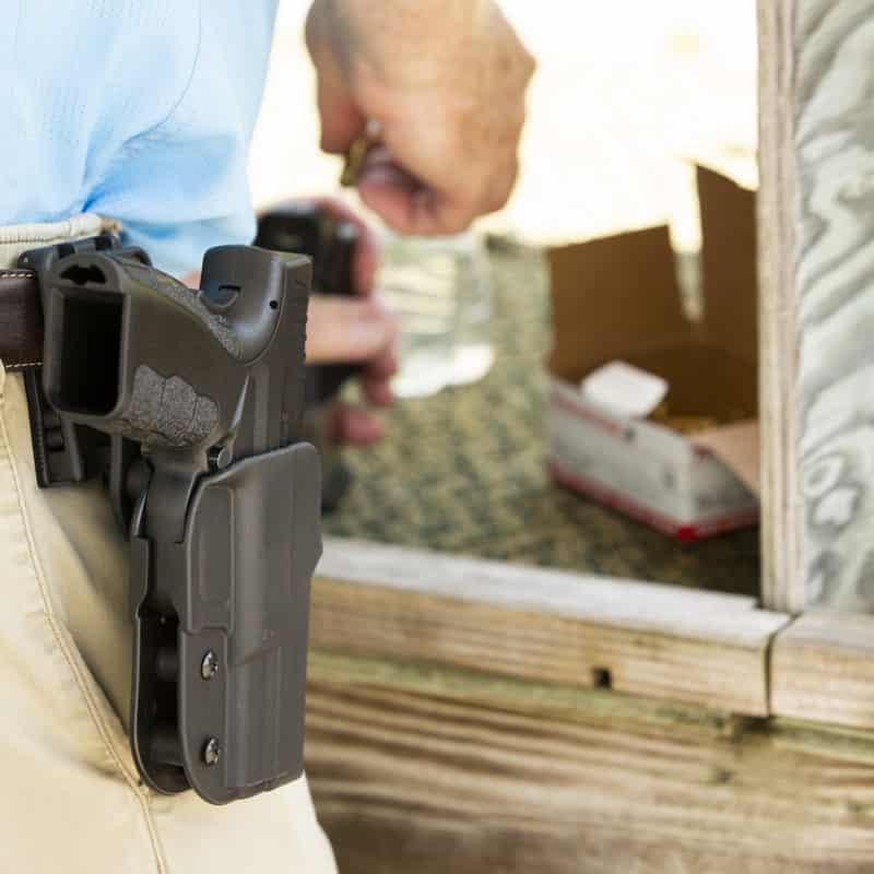 gun in holster